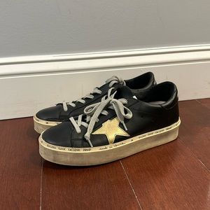 Golden Goose Hi Star Platform Sneaker - Black